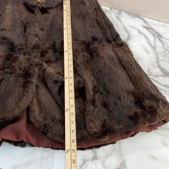 Davidson's Indiana Vintage Real Fur Poncho Coat Jacket Womens Size OS Brown Soft - Picture 13 of 13